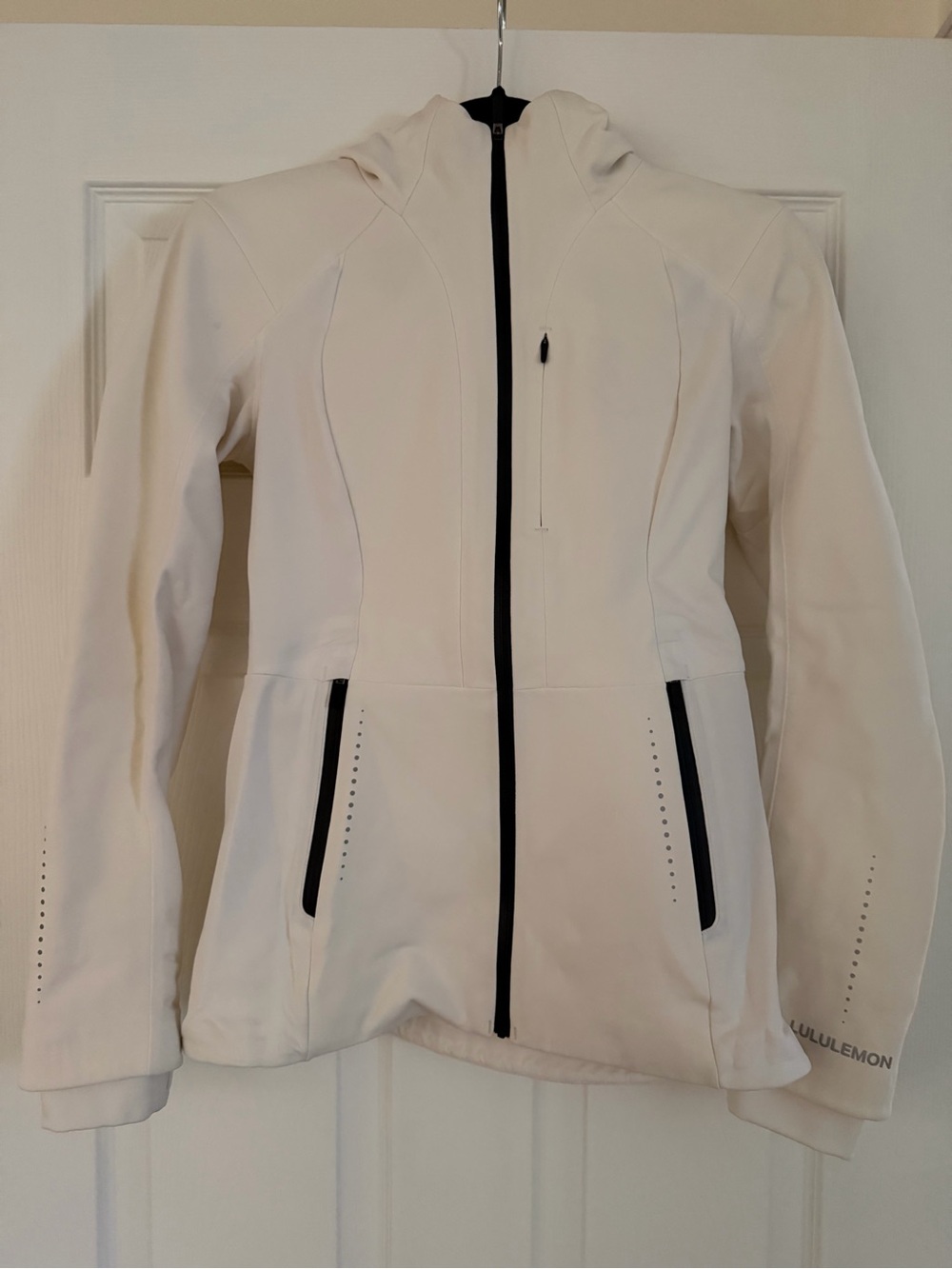 lululemon athletica Cream Hooded Zip-Front Utility Jacket